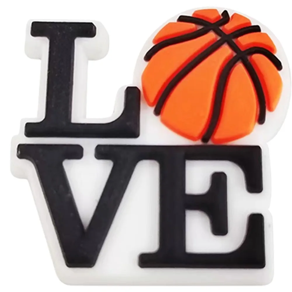 Basketball PVC Schuhschnalle Herz Krone Designer Schuhe Charms Zubehör Clogs Dekorationen Clips Unisex Geschenkbevorzugung – Detail 21