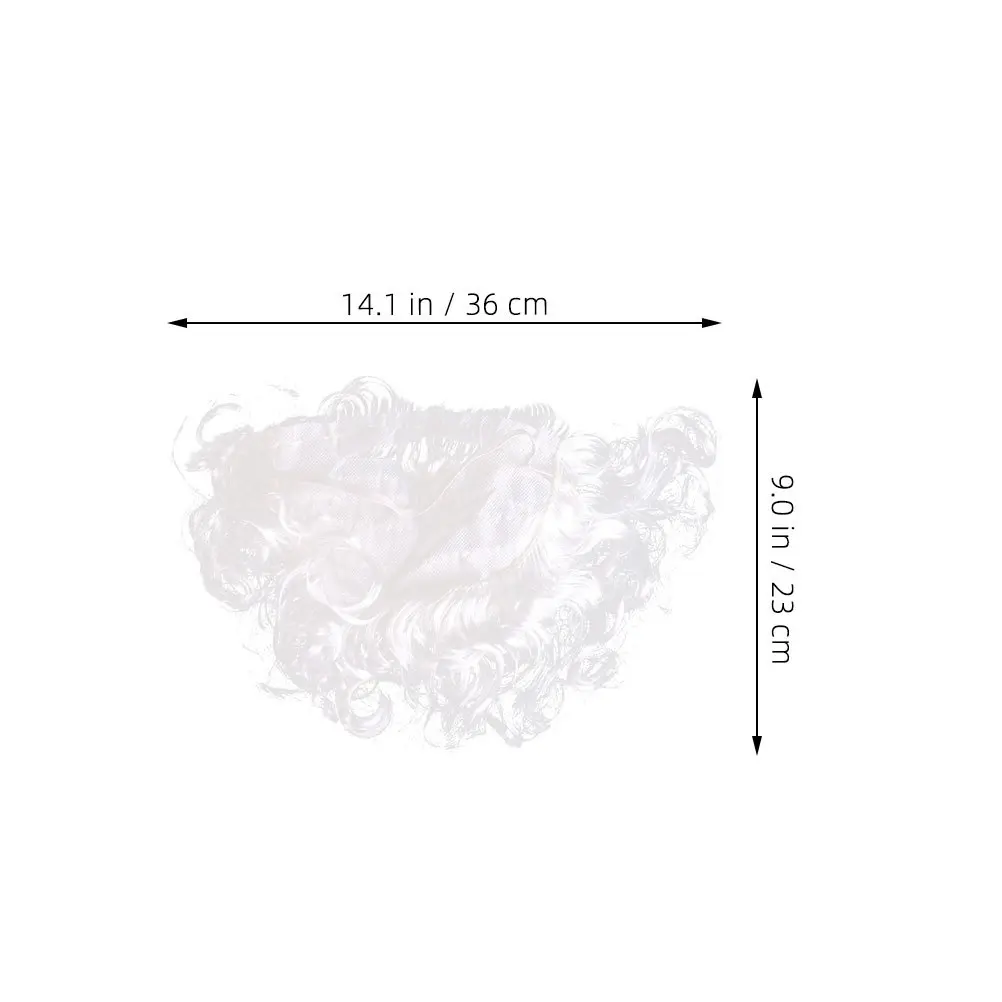 قطعتان من إكسسوارات سانتا كلوز الواقعية لعيد الميلاد المزيفة للرجال سهلة الارتداء ولحية مناسبة ومريحة للحفلات التنكرية