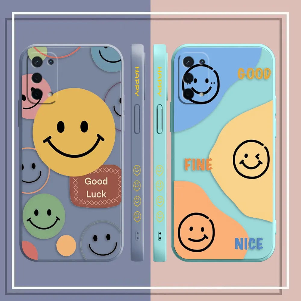 Funda de teléfono con cara feliz para OPPO, carcasa fina para OPPO A52, A54, A55, A57, A78, A72, A73, A74, A91, A93, A92S, A94, A95, A96, A97, 4G, 5G