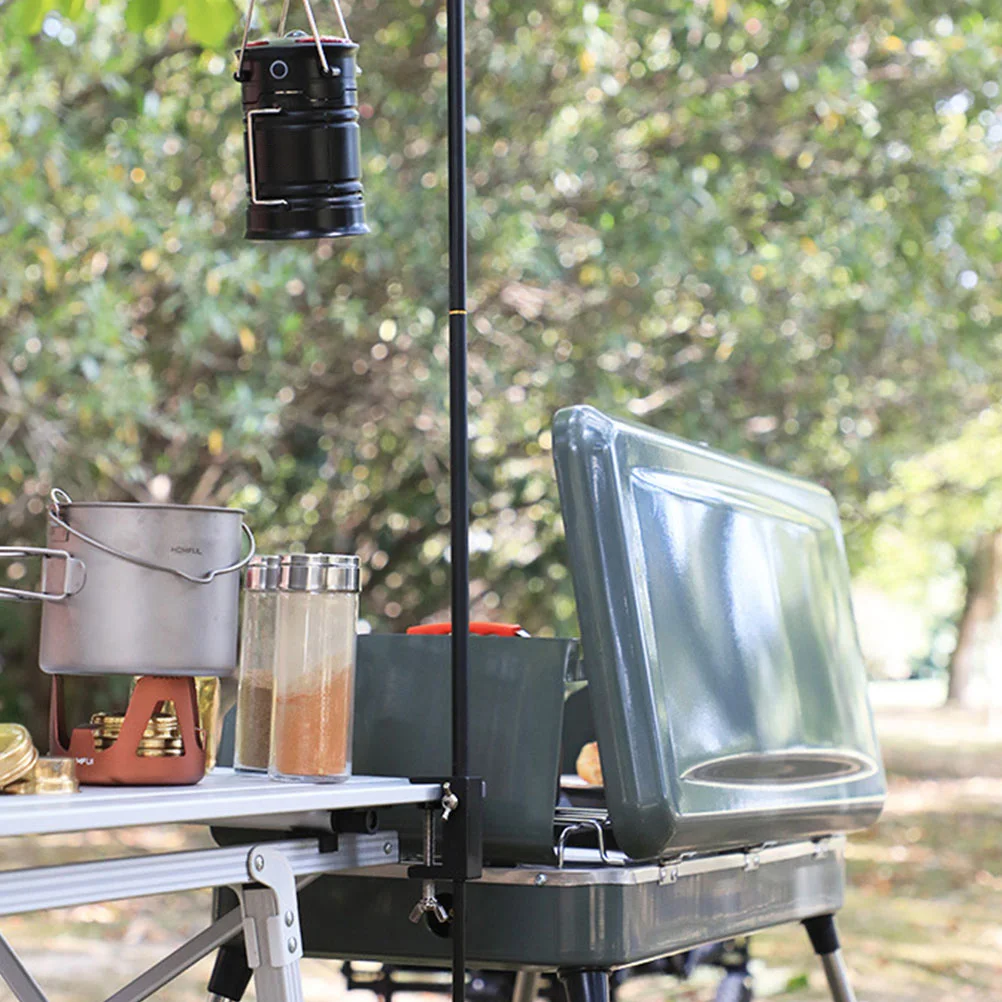 

Portable Lamp Pole Outdoor Camping Light Stand Tent Hanging Hook Rack Durable Lightweight Metal Pole Sturdy Corrosion Resistant
