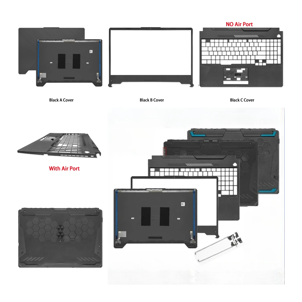 for fx506 fx506h fx506hc fx506hm fa506 fa506q laptop LCD screen top cover, screen frame, palm rest bottom shell ABCD Cover