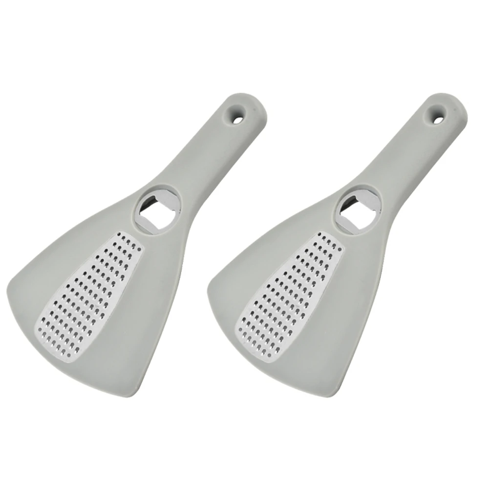 Bottle Opener Grater Two in One Tool, Vegetable Grater, Beer Cap Opener Kitchen Helper Gift Gray