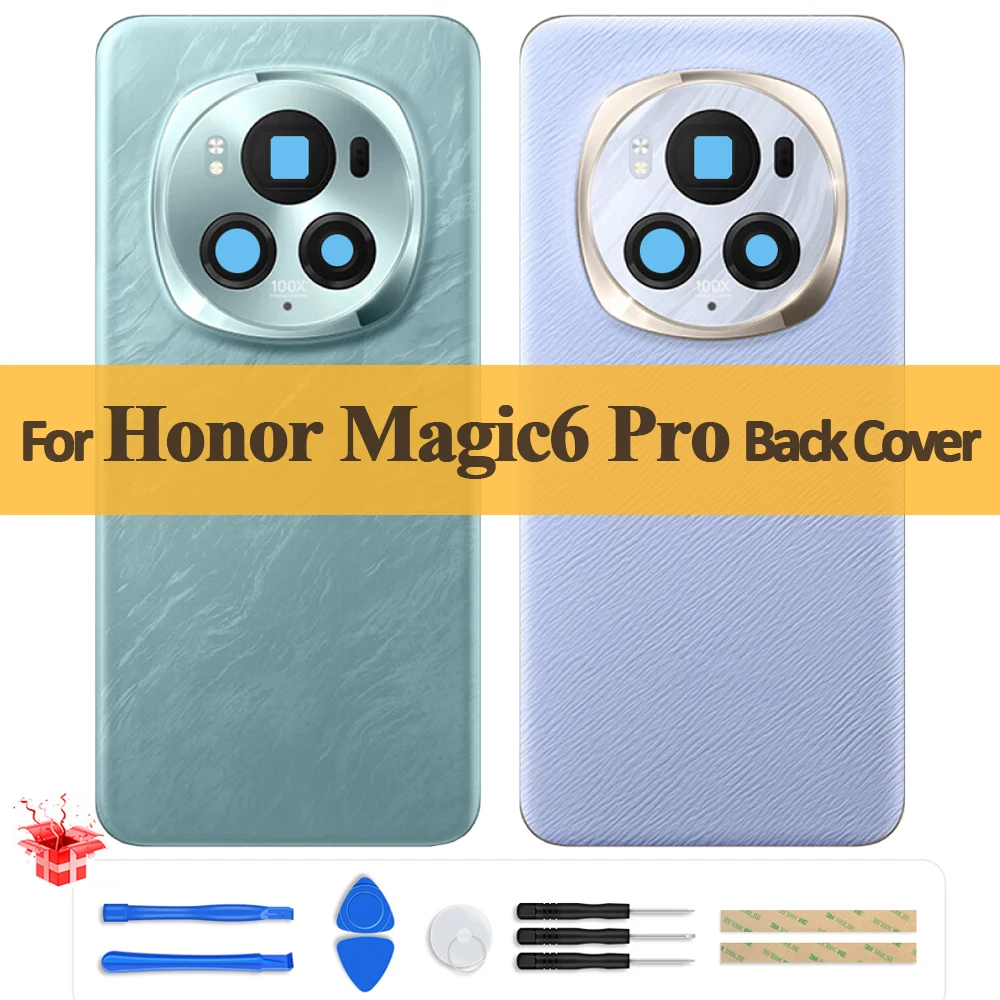 Original Back Cover For Honor Magic6 Pro Magic 6 Pro Back Battery Cover Rear Door Housing Case BVL-AN16 BVL-N49 Replacement Part