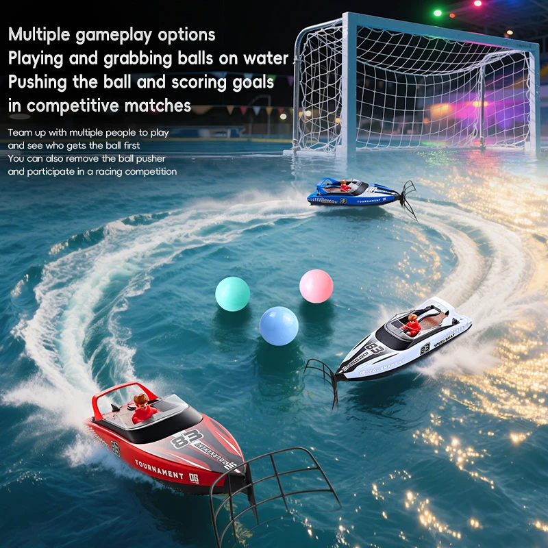 

Hj819t Hj821t High-Speed Remote-Controlled Boat Rc Model With Ball Pusher Transparent Light Feature For Toys & Hobbies
