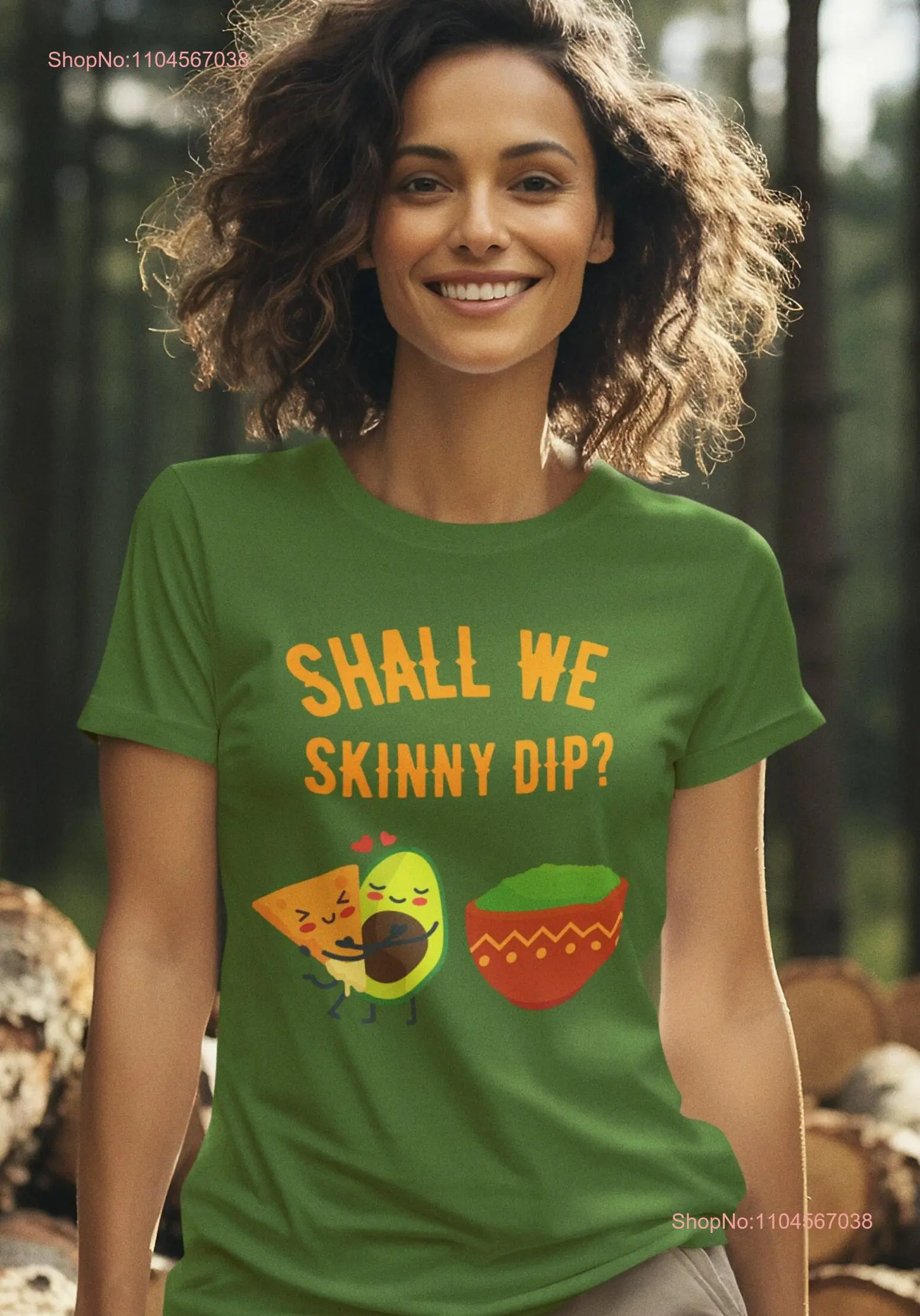 Camiseta Shall We Skinny Dip Chip y Humor de aguacate, manga larga o corta