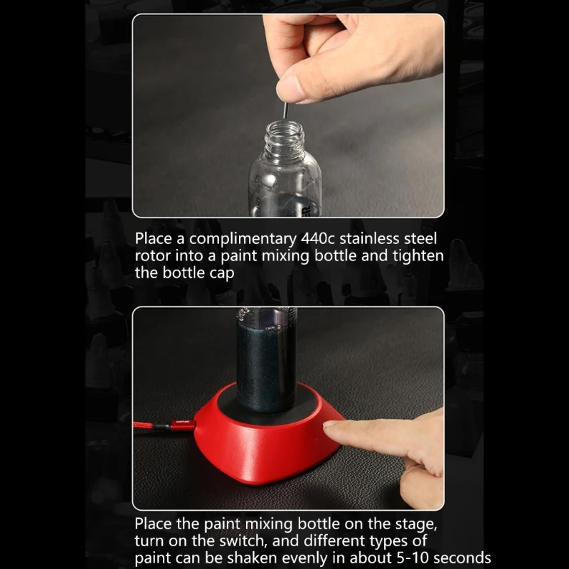 Przenośny wibrator do farb dla hobbystów bezpiecznie mieszający wszystkie rodzaje farb za pomocą zasilacza 5V1A