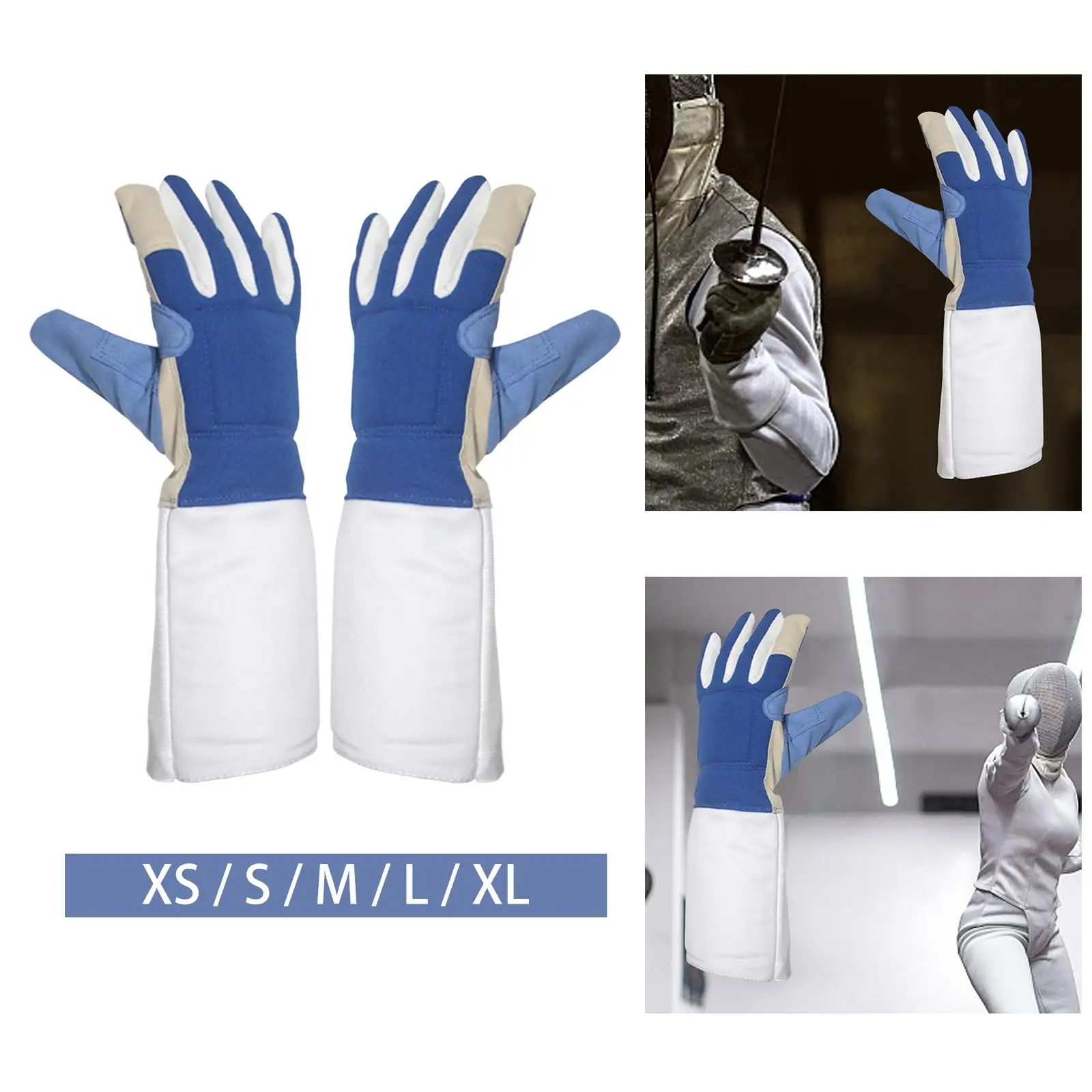Fencing Glove, Non Slip Gloves Professional Washable Fencing Bout Mittens for Kids, Men, , Women, Bout Practice