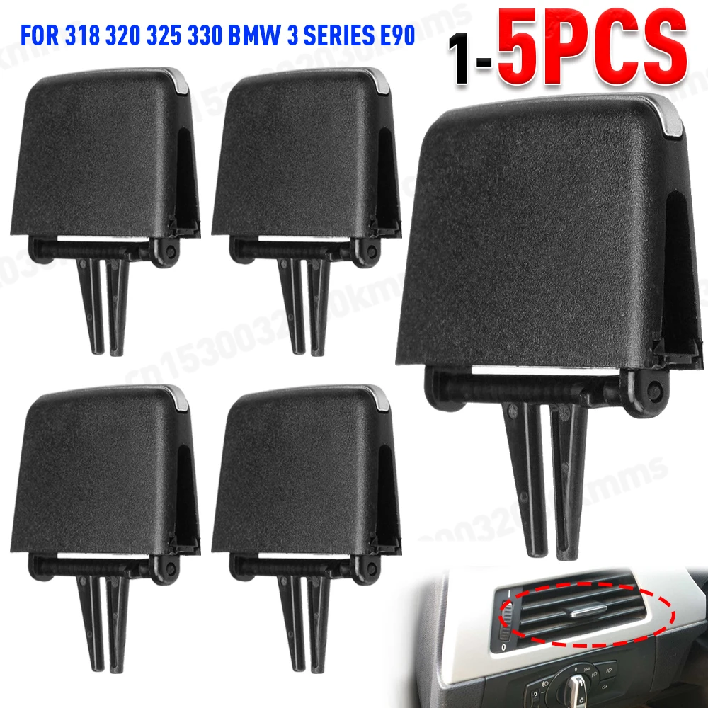 1-5PCS Black Car Front Air Conditioner Outlet A/C Air Vent Outlet Tab Clip Repair Kit for BMW 2005-2012 3 Series E90