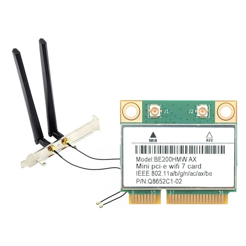 

AP-BE200 Wi-Fi 7 Mini PCI-E Wi-Fi карта BE200HMW 8774 Мбит/с 2,4G/5G/6Ghz для Bluetooth 5,4 802.11BE беспроводной сетевой адаптер