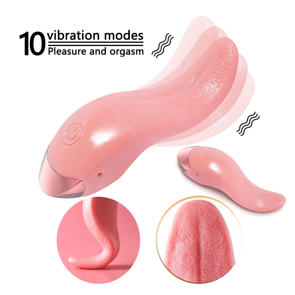 Realistic Tongue Licking Vibrator Adult Sex Toys For Women Masturbation Nipple Vagina Clitoris Stimulation Blowjob Female Orgasm