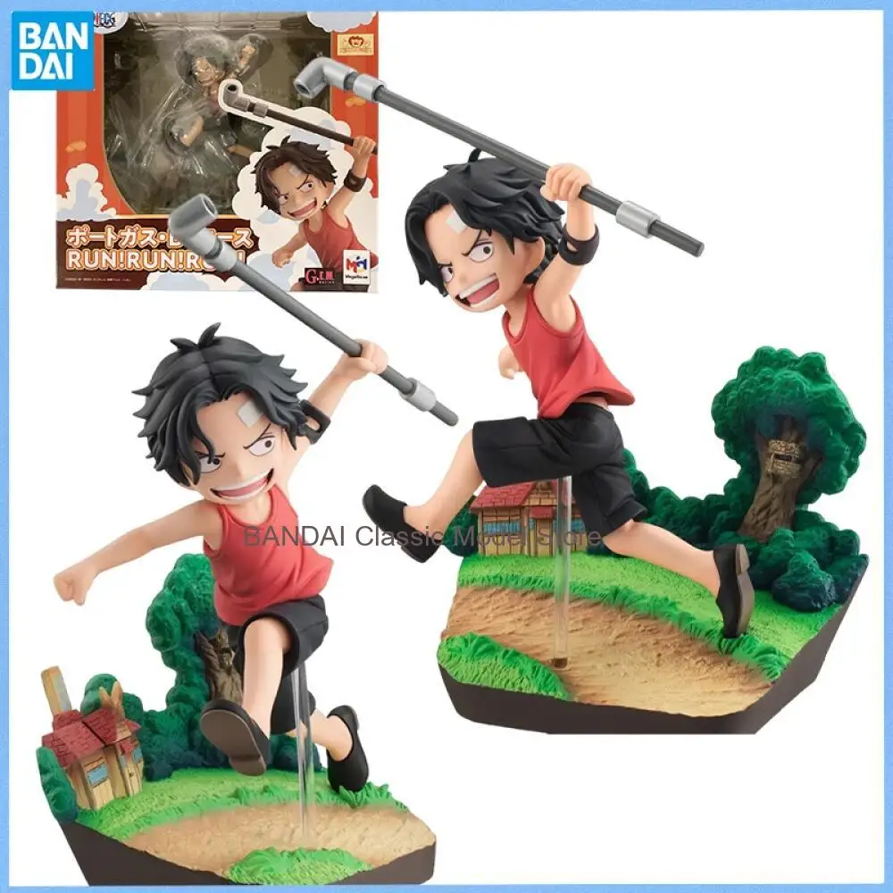 BANDAI MegaHouse GEM Original ONE PIECE PORTGAS.D.ACE Run! ¡Corre! ¡Corre! Figura de acción exclusiva de Crunchyroll número 15 para coleccionistas