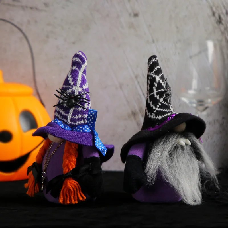 5pcs Fabric Halloween Vampire Gnome Design Stable Base For Escape Room Wipe Clean Long-lasting Holiday Tabletop Ornament