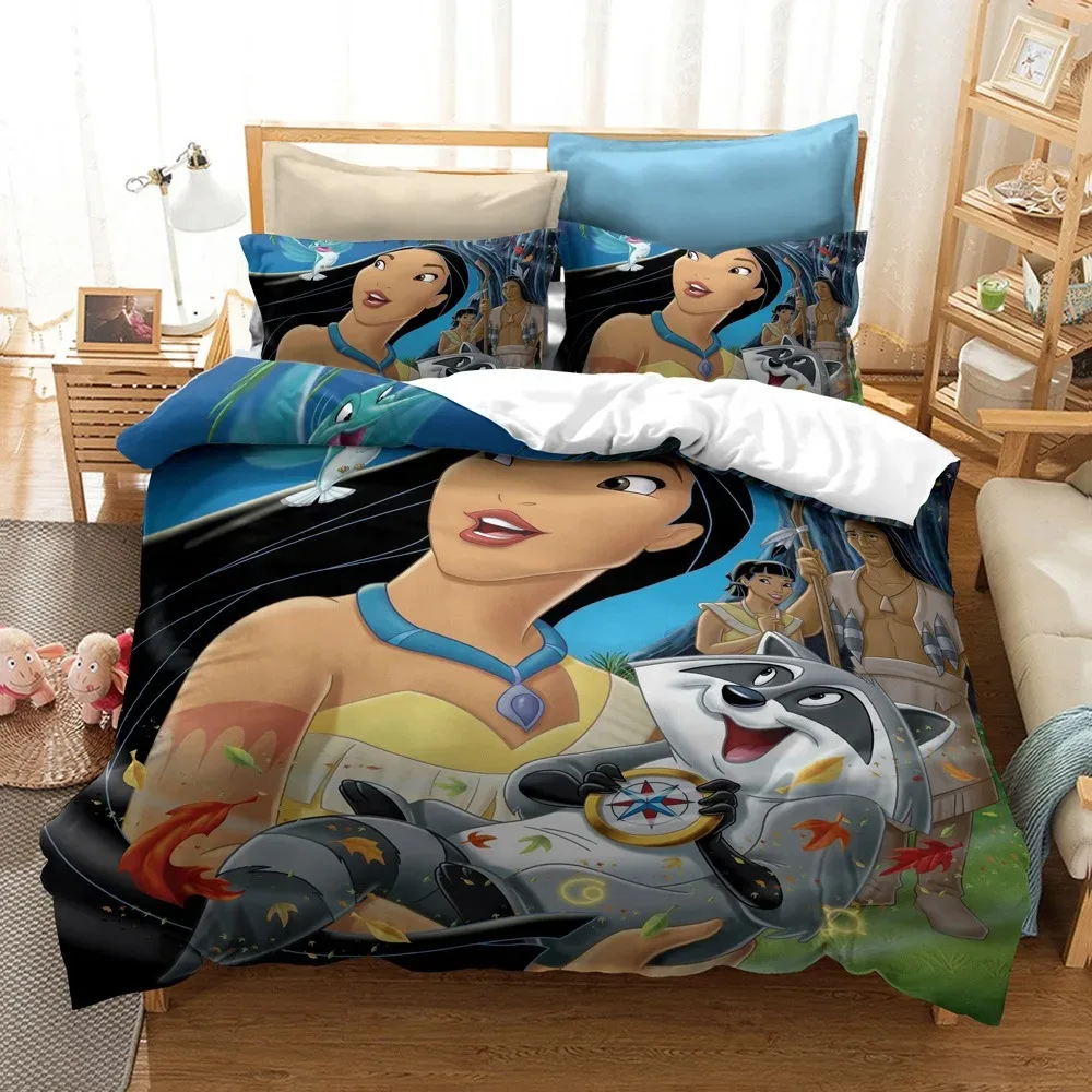 Beauty and the Beast Bedding Set,Disney Princess Quilt Duvet Cover Sets For Kids Bedroom Decor Single King