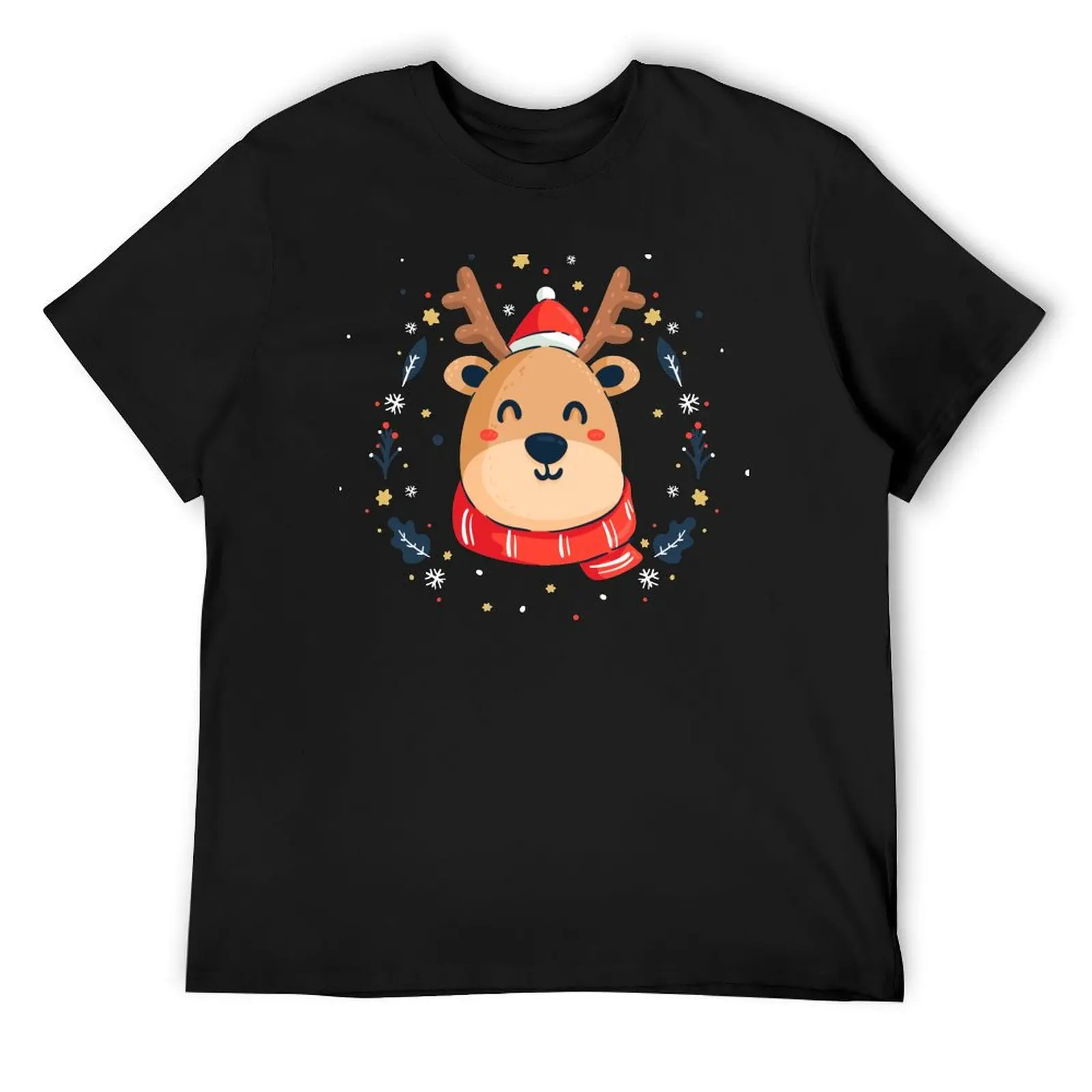 

Cute Reindeer Christmas Sweater T-Shirt summer shirt anime summer tops plus size clothes t shirts for men graphic