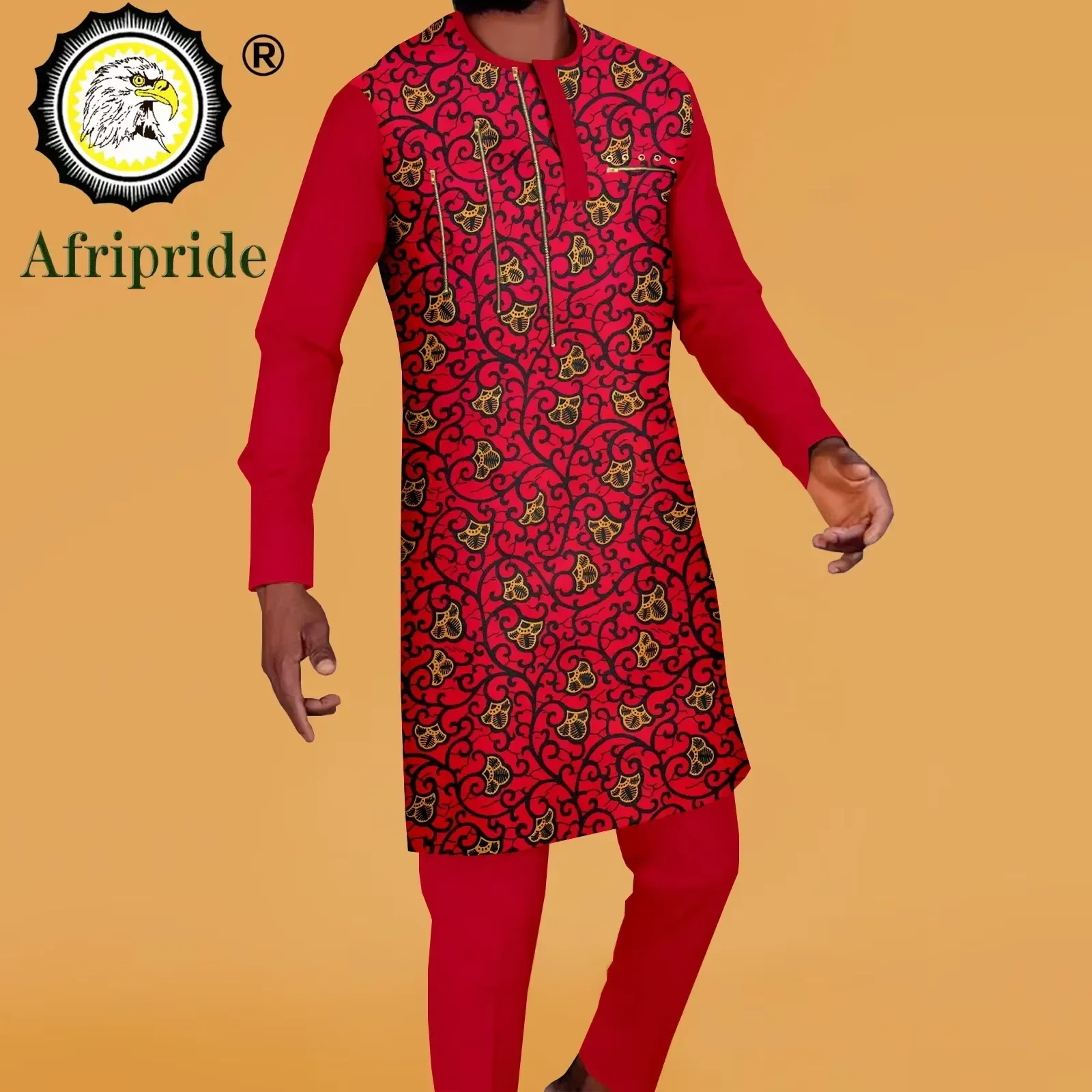 

African Clothes for Men Print Shirts and Match Pants 2 Piece Set Dashiki Outfits Tribal Attire Kaftan Blouse Tracksuit A2216038