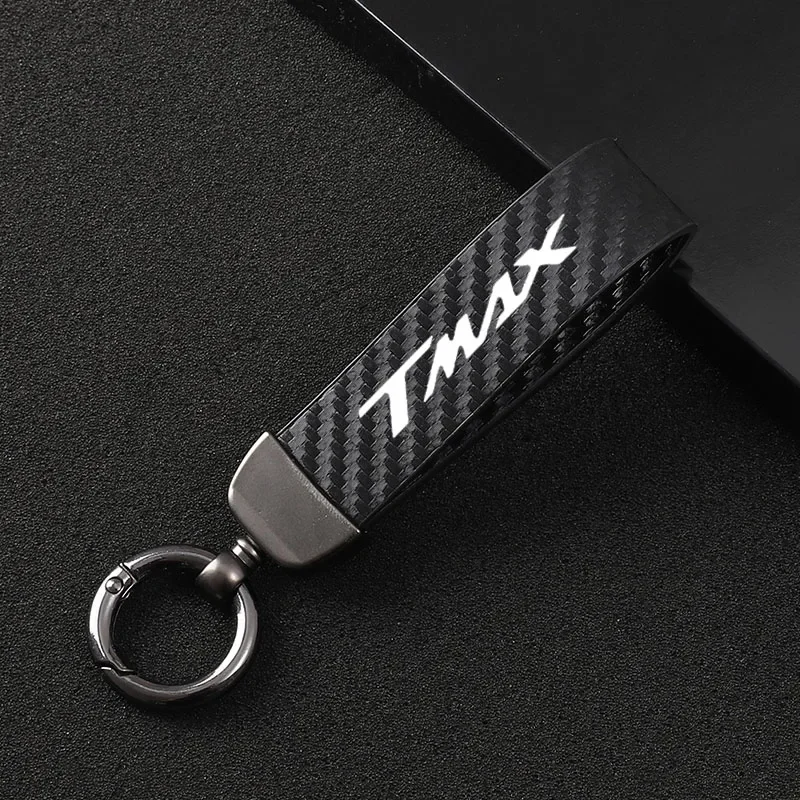 New fashion motorcycle carbon fiber leather rope Keychain key ring For Yamaha T MAX 530 2012-2015 Tmax 500 T-MAX 560 tmax560