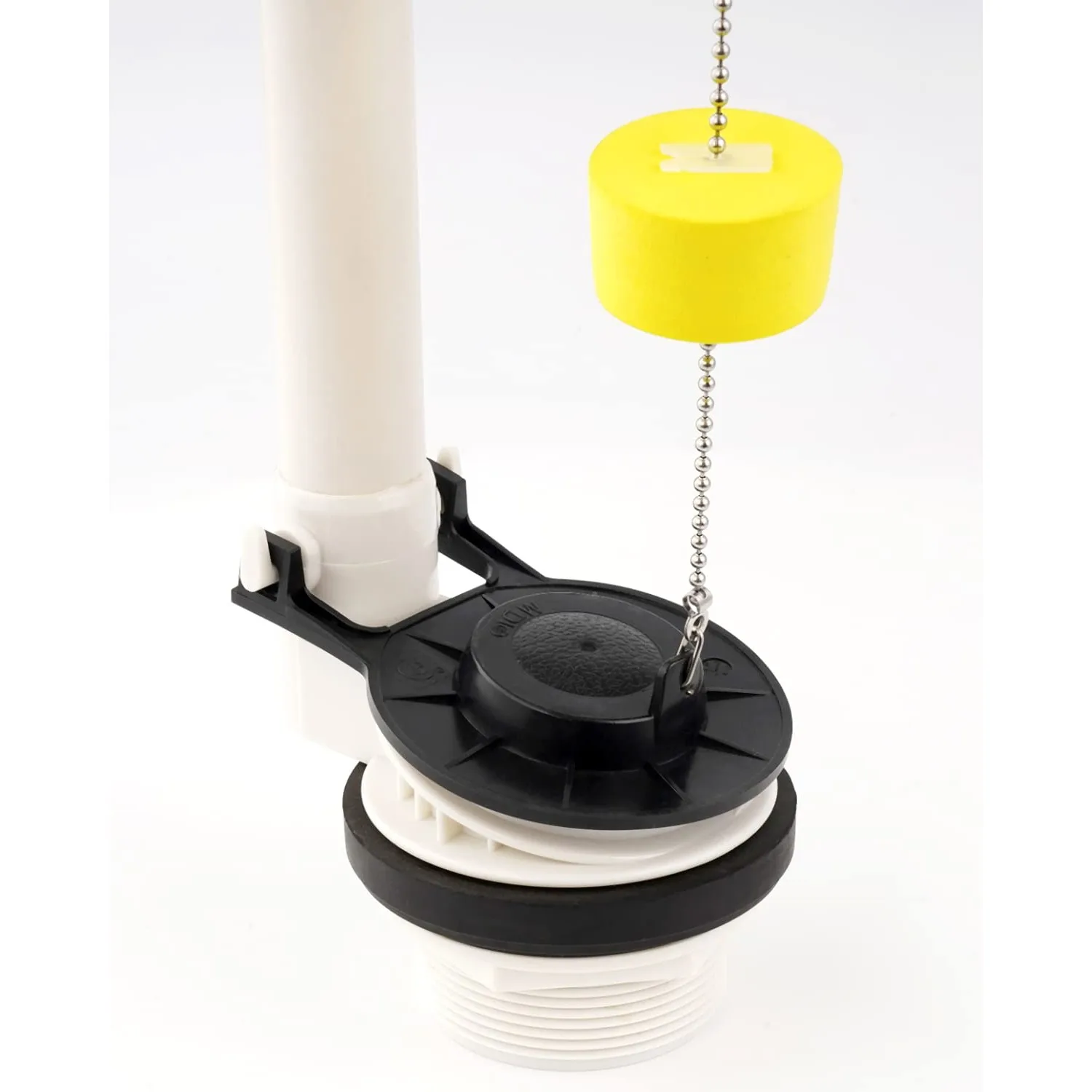 Válvula de descarga de substituição de flapper de vaso sanitário de 2 polegadas compatível com padrão americano inclui corrente e flutuador de água do tanque de cor preta