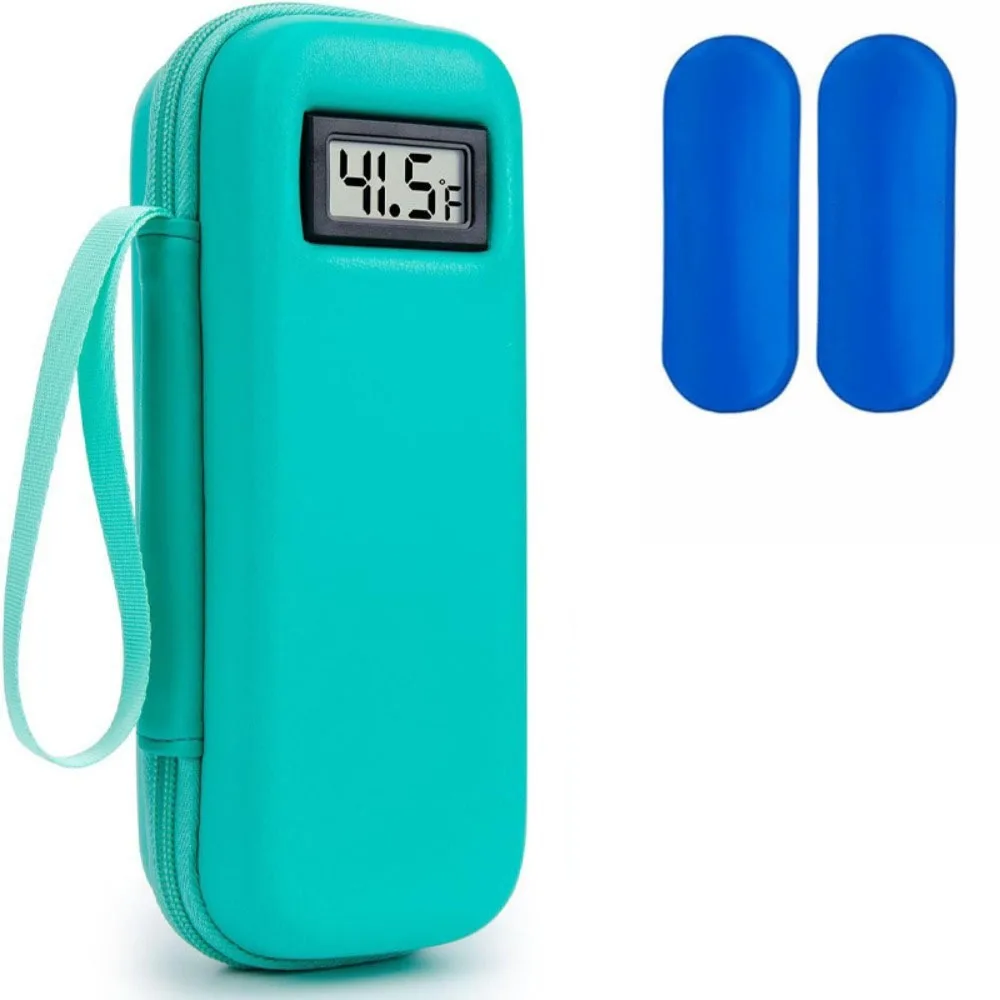 with Thermometer Display Insulin Cooler Travel Case Waterproof Thermal Insulated Refrigerated Medicine Organizer Bag