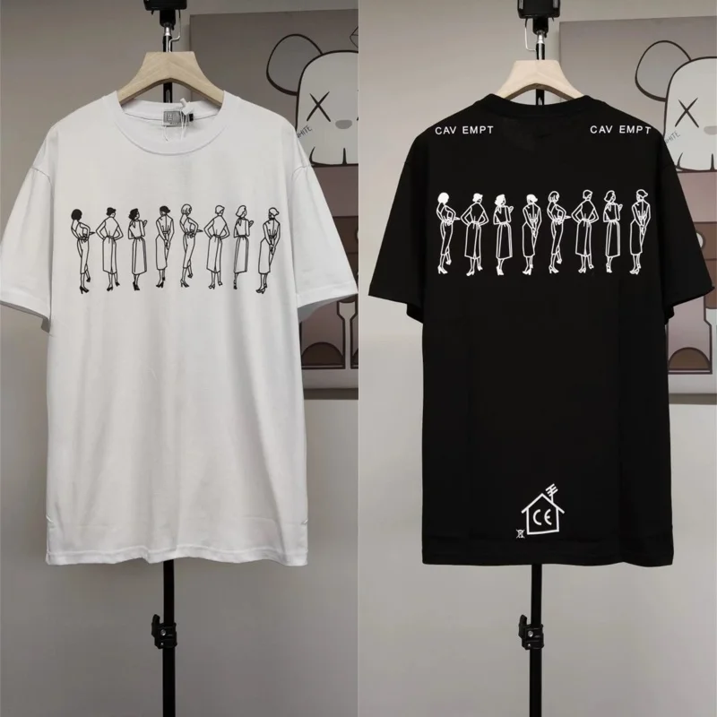 

Harajuku Style Cavempt Tshirt High Heels Women's Printed CE Casual T-shirt Men Women Fashion Cav Epmt Top