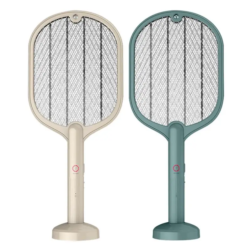 

2 In 1 Fly Swatter Zapper USB Rechargeable 3000V Powerful Mosquito Racket Insect Killer 3 Layer Safety Mesh Mosquito Fly Zapper