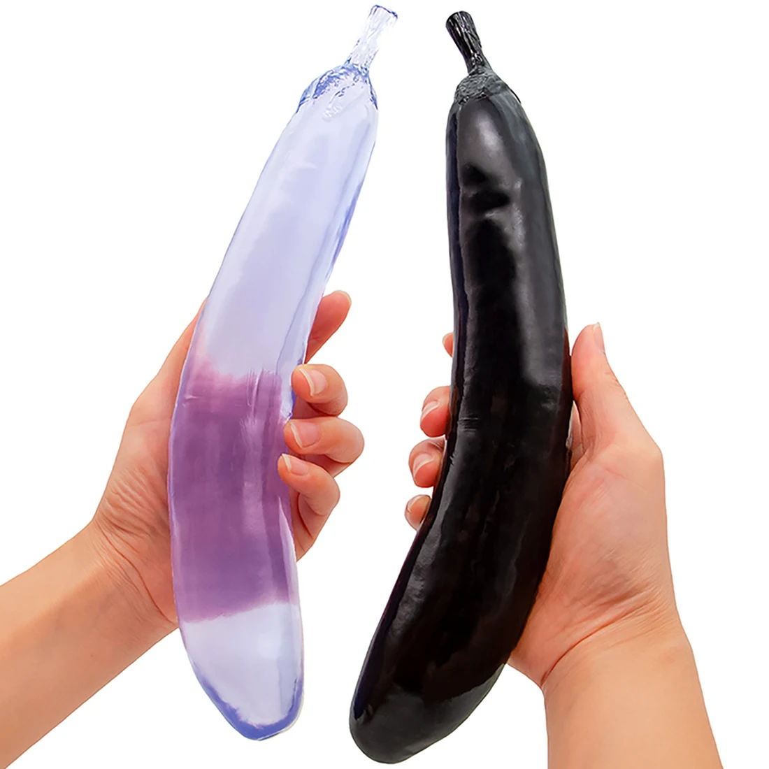 Eggplant Dildos Anal Plug Soft Penis Erotic Dick Butt Plug Stimulate Vagina Anus Phallus Masturbator Sex Toys for Women and Men