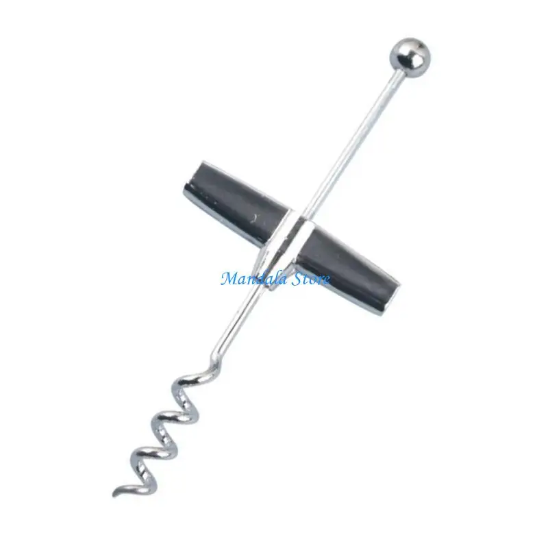 

U2JC Corkscrew Can Opener Stainless Steel Wine Opening Tool Easy to Grip Beer Bottle Opener Practical Kitchen Supplies