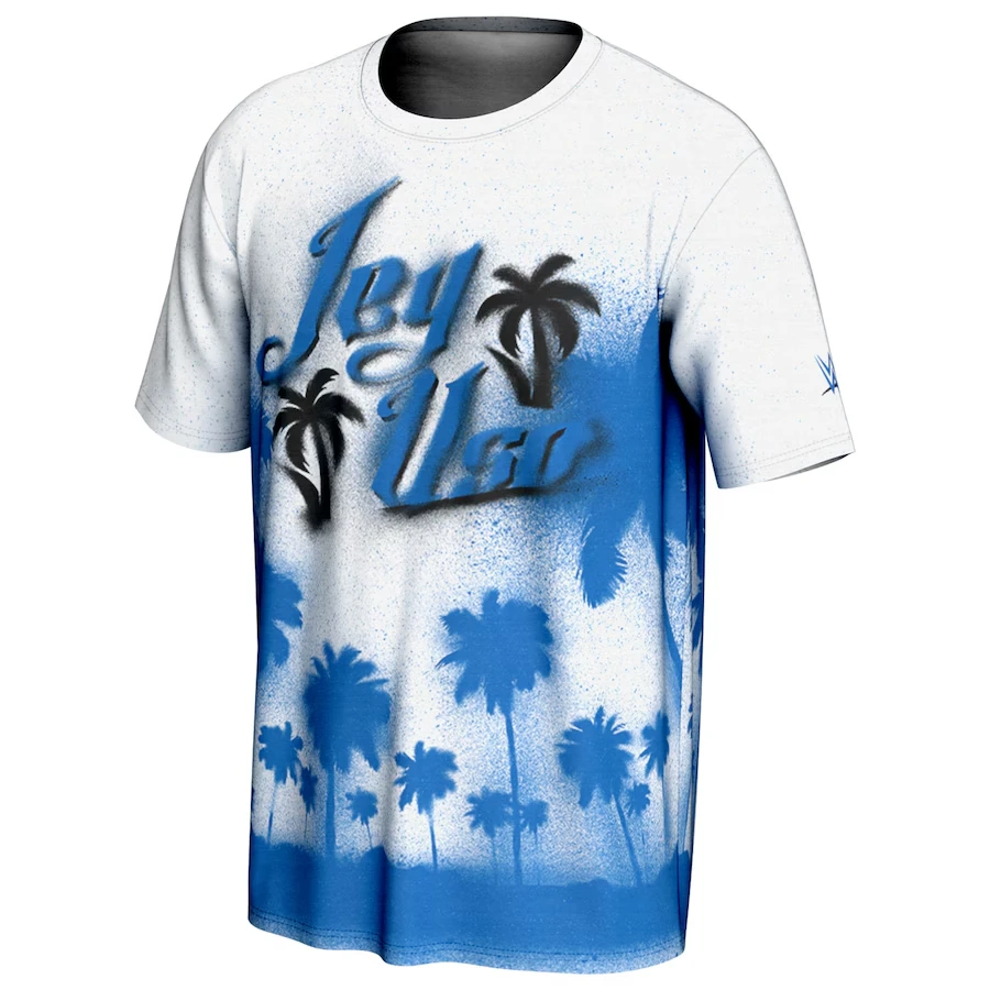 

Men's White Jey Uso Palm T-Shirt Is Simple Stylish Loose Comfortable Sweat Absorbing Breathable Suitable For Daily Leisure