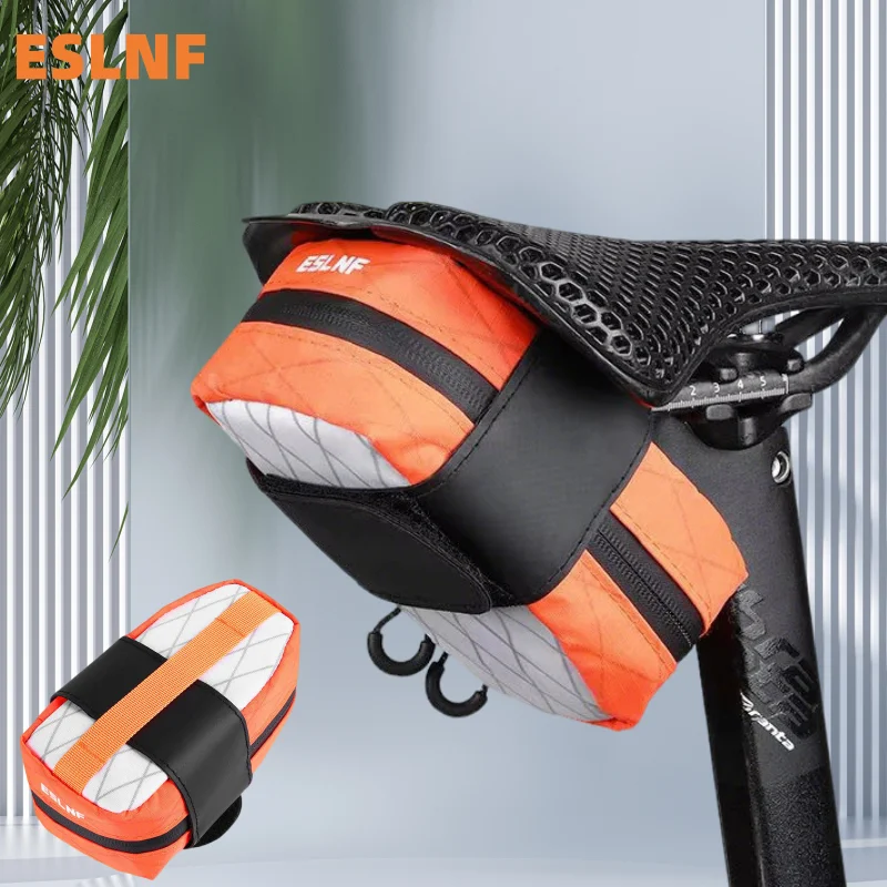 ESLNF Rainproof Bicycle Saddle Bag Fashion MTB Road Bike Tool Bag Portable Riding Bag