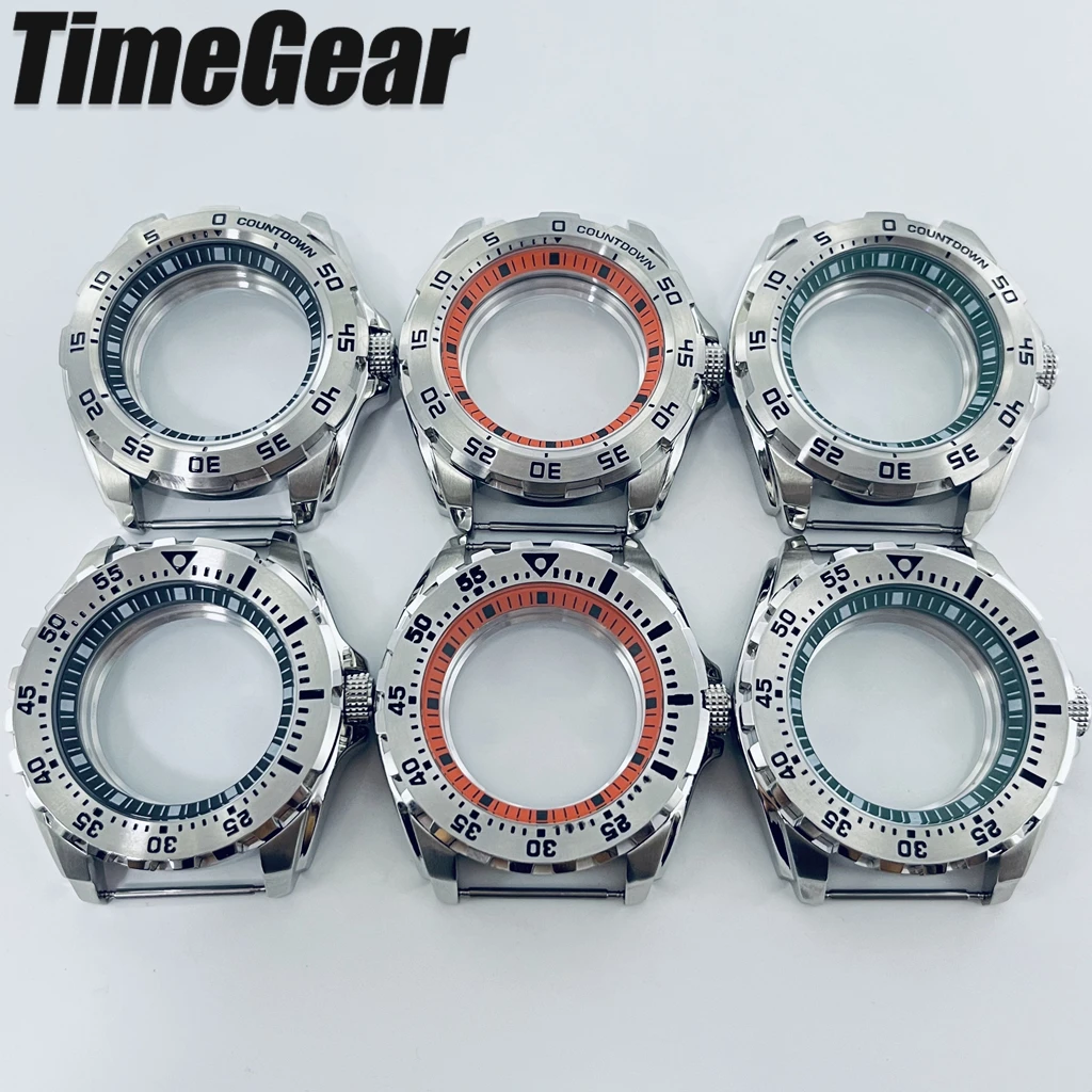 

Корпус часов из нержавеющей стали серебристого цвета, 44 мм, с черным, зеленым и оранжевым безелем для механизмов NH34, NH35, NH36, NH38, NH39, NH70, NH72.