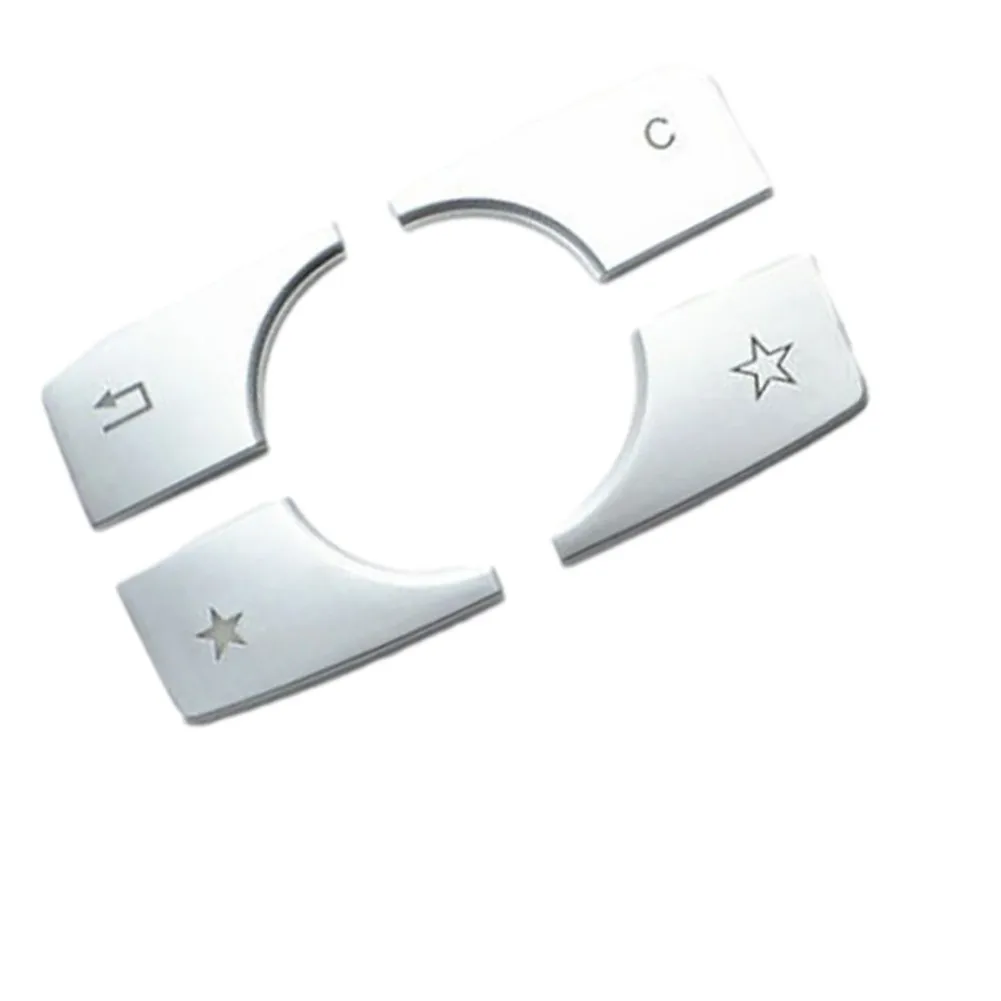 Accessory Multimedia Buttons Cover Plastic Silver ABS Car Decorative For Mercedes for benz ML GL W166 X166 2012-2015