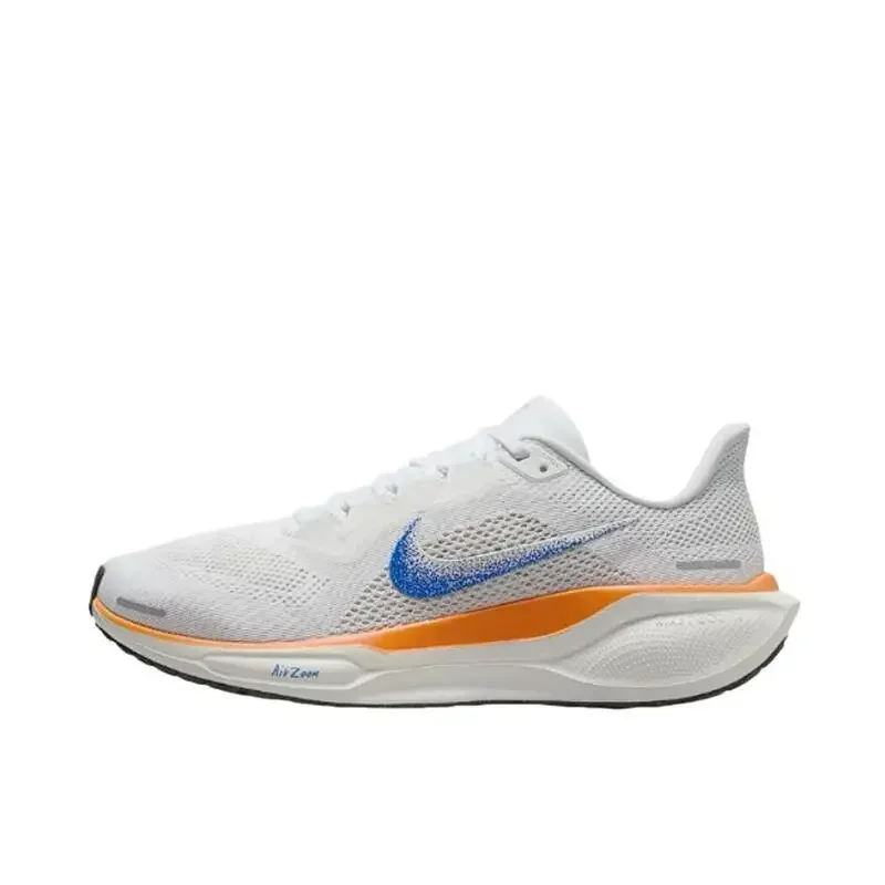 Nike AIR ZOOM PEGASUS 41, gemütlicher, leichter, belüfteter, dämpfender Stoff, rutschfeste Unisex-Laufschuhe, Weiß/Blau/Rosa HM3703-161