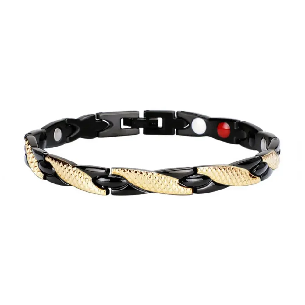 Fashion Dragon Pattern Twisted Bracelet Simple Adjustable Healthy Magnetic Bracelet for Women Power Therapy Jewelry Gift M6E3