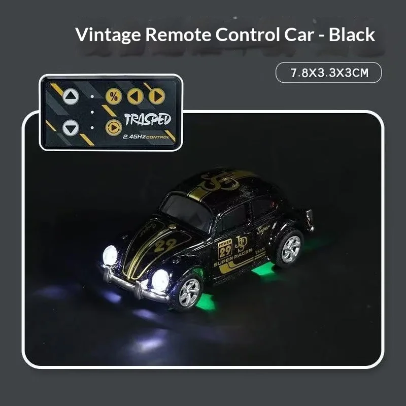 حار سيارة صغيرة RC ريترو بيتل 1/64 نموذج محاكاة مع ضوء لاسلكي للتحكم عن بعد لعبة هدية عيد للأولاد هدية عيد الميلاد