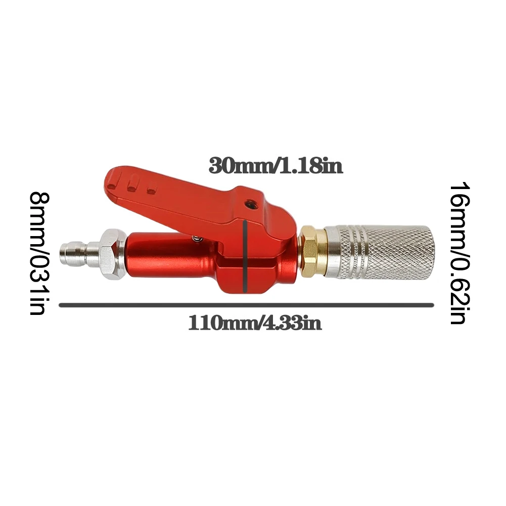 For Target Practice High Pressure Adapter 8mm Female Connector Black Manual Throttle Design Squeeze Valve Lever