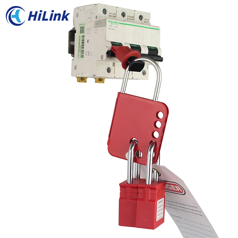 Multi-Person Management 7 Padlock Holes High-Temperature Spraying Dual Level Hardened Steel Butterfly Lockoout Hasp