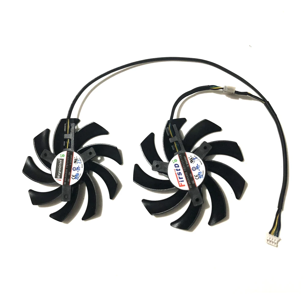 2ピース/セット,85mm,fd7010h12s,グラフィックカードファン,サファイア用r9 280 290 270x hd 7790 7850 7870 7950,zotac gtx770,ビデオvga冷却