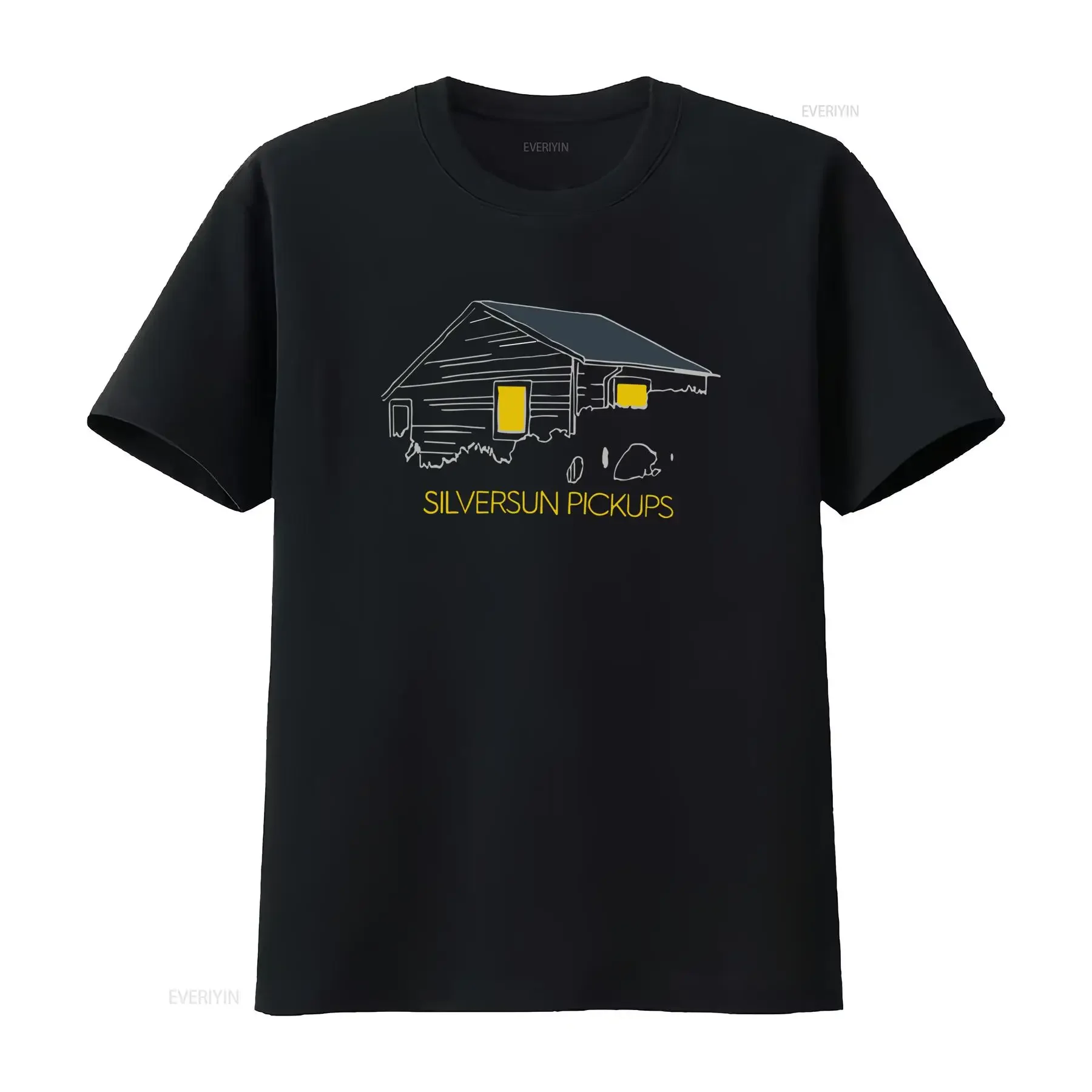 Silversun Pickups Men's House 2012 Tour Print Slim Fit Grey T Shirt Large vintage Washed Stylish Unisex homme streetwear