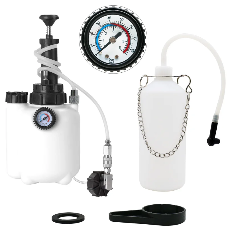 3L Manual Brake Bleeder Kit with 1L Oil Bottle Fluid Pressure Bleeding Vacuum Pump Tool Set