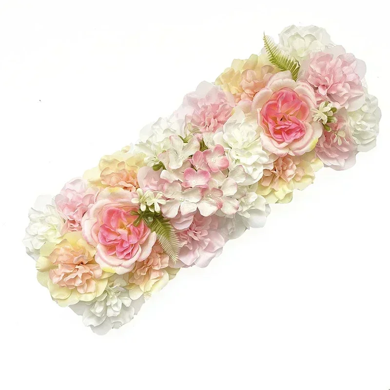 Artificial Rose Flower Panel For Wedding Decor Party Bridal Shower Decor Fake Silk Roses Arc Floral Flower Pink Series