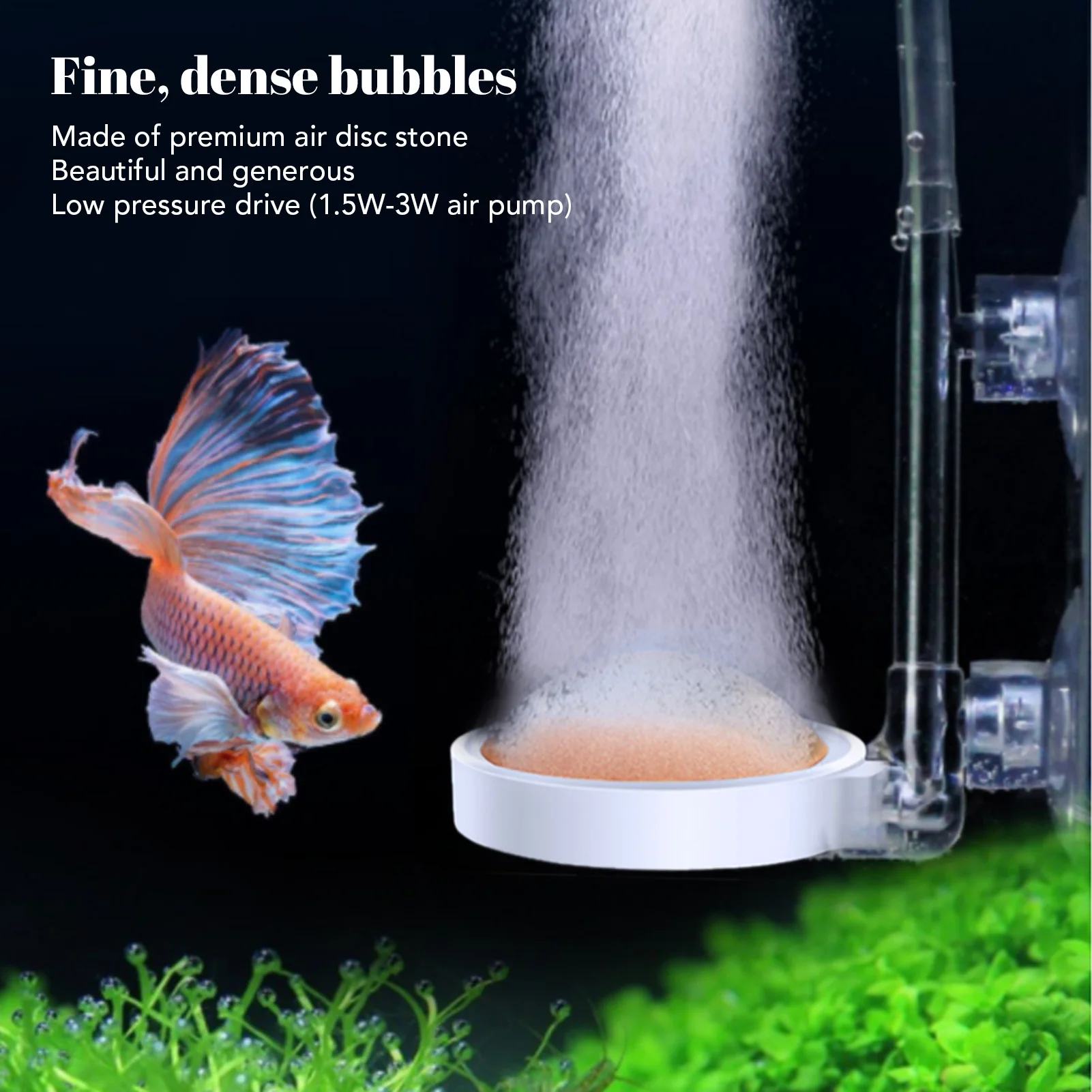 Aquarium Air Bubble Stone Professional Silent Micro Pressure Atomized Bubble Stone For Fish Tank Aquarium 15cm/5.9in