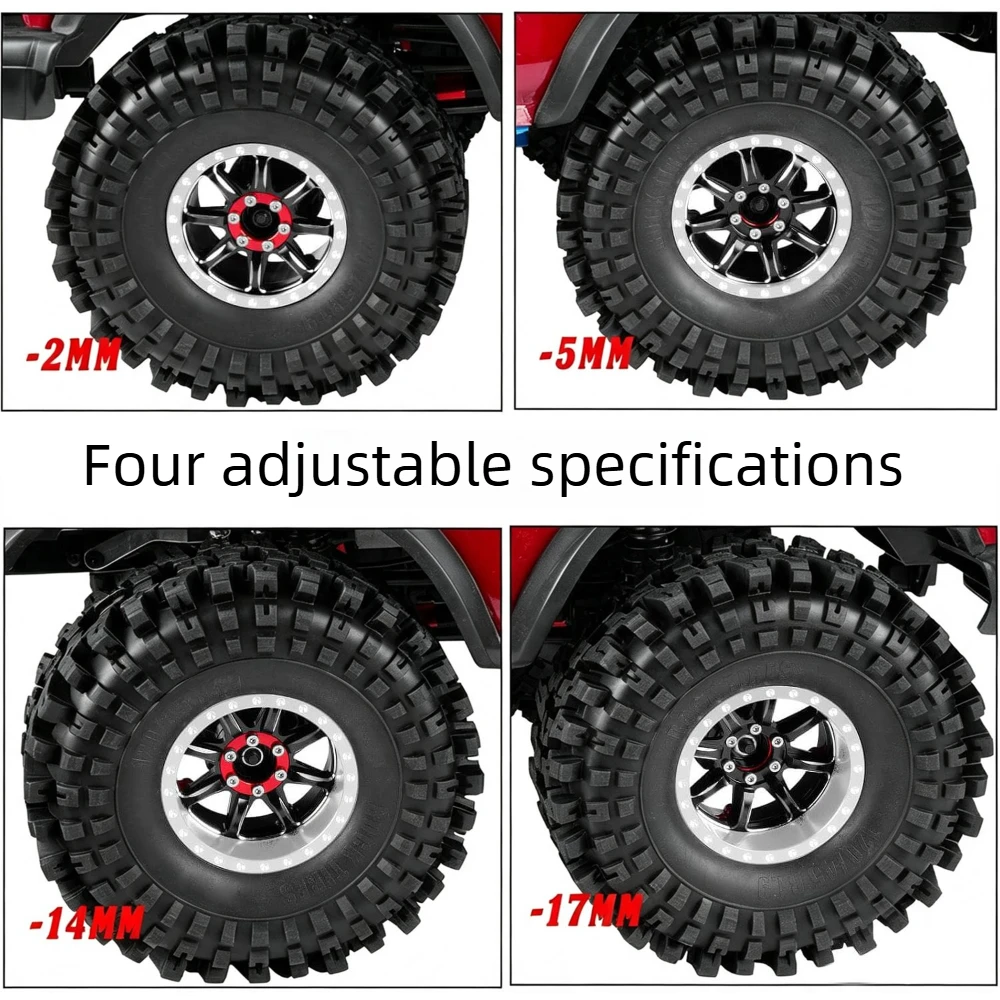 1.9-inch 1/10 SCX10 TRX4 90046 Simulation Wheels Adjustable Negative Displacement Ratio Crawler Modification and Upgrade Parts