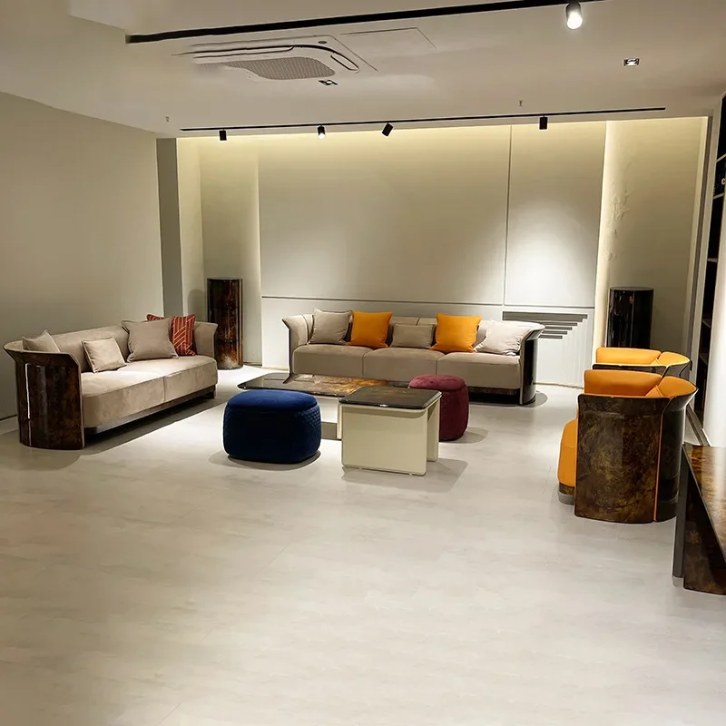 مجموعة أريكة جلدية فاخرة وخفيفة #2