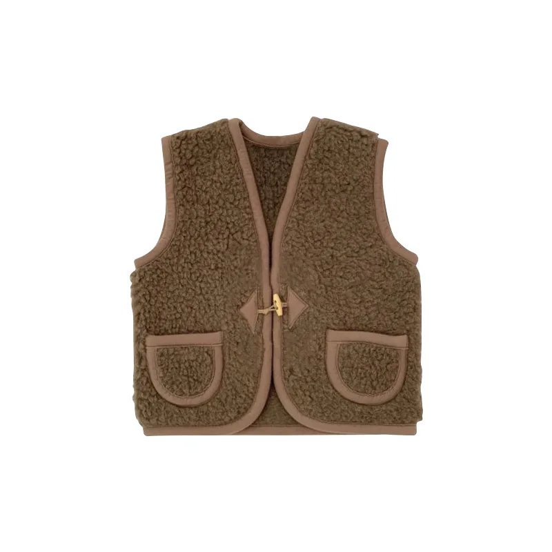 2023 New Baby Vest Autumn and Winter Baby Cardigan Vest Baby Sleeveless Vest Coat Fashionable and Popular