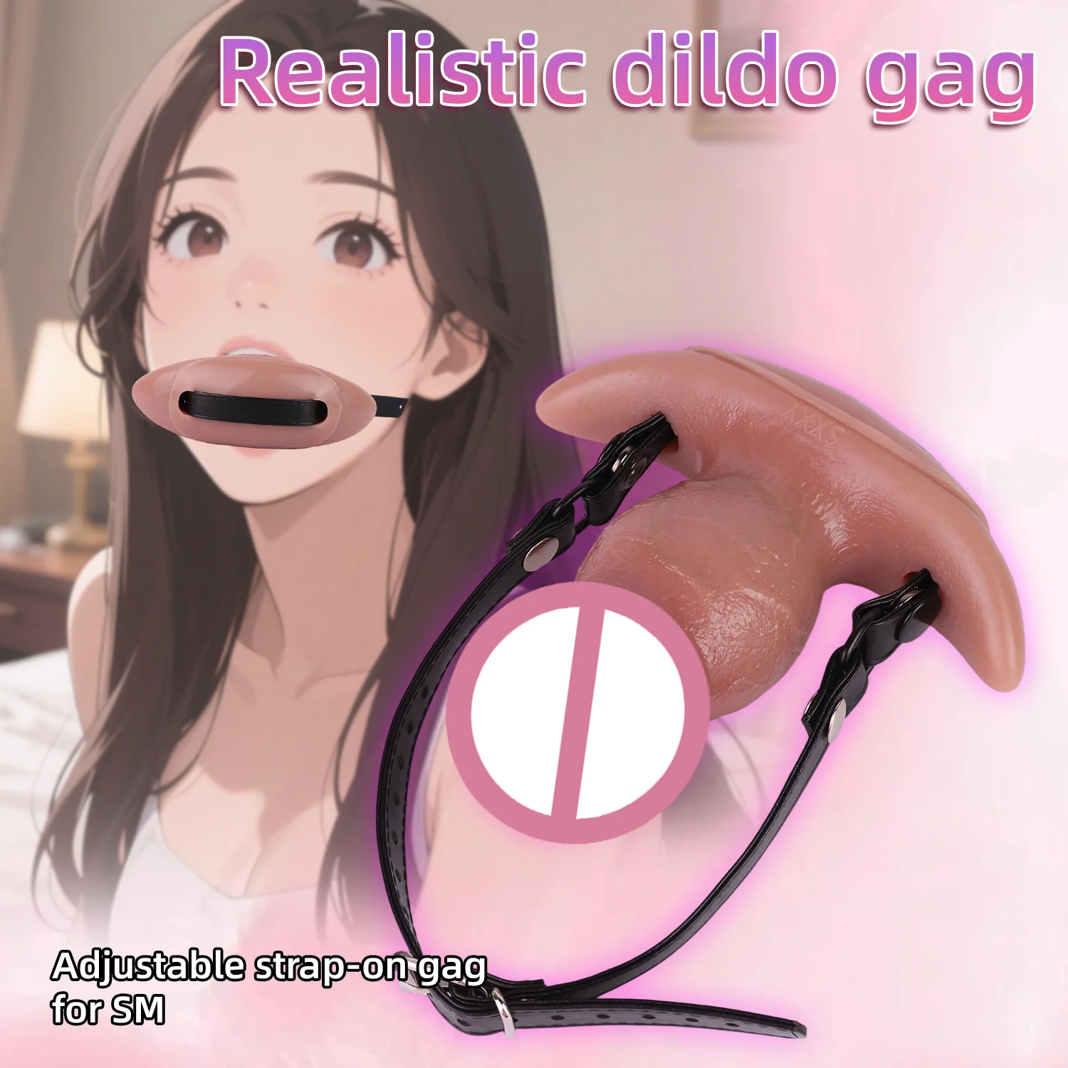 FAAK силиконовый страпон для рта, реалистичный пенис, вибратор с беспроводным управлением, носимый анальный расширитель, БДСМ, секс-игрушки для взрослых