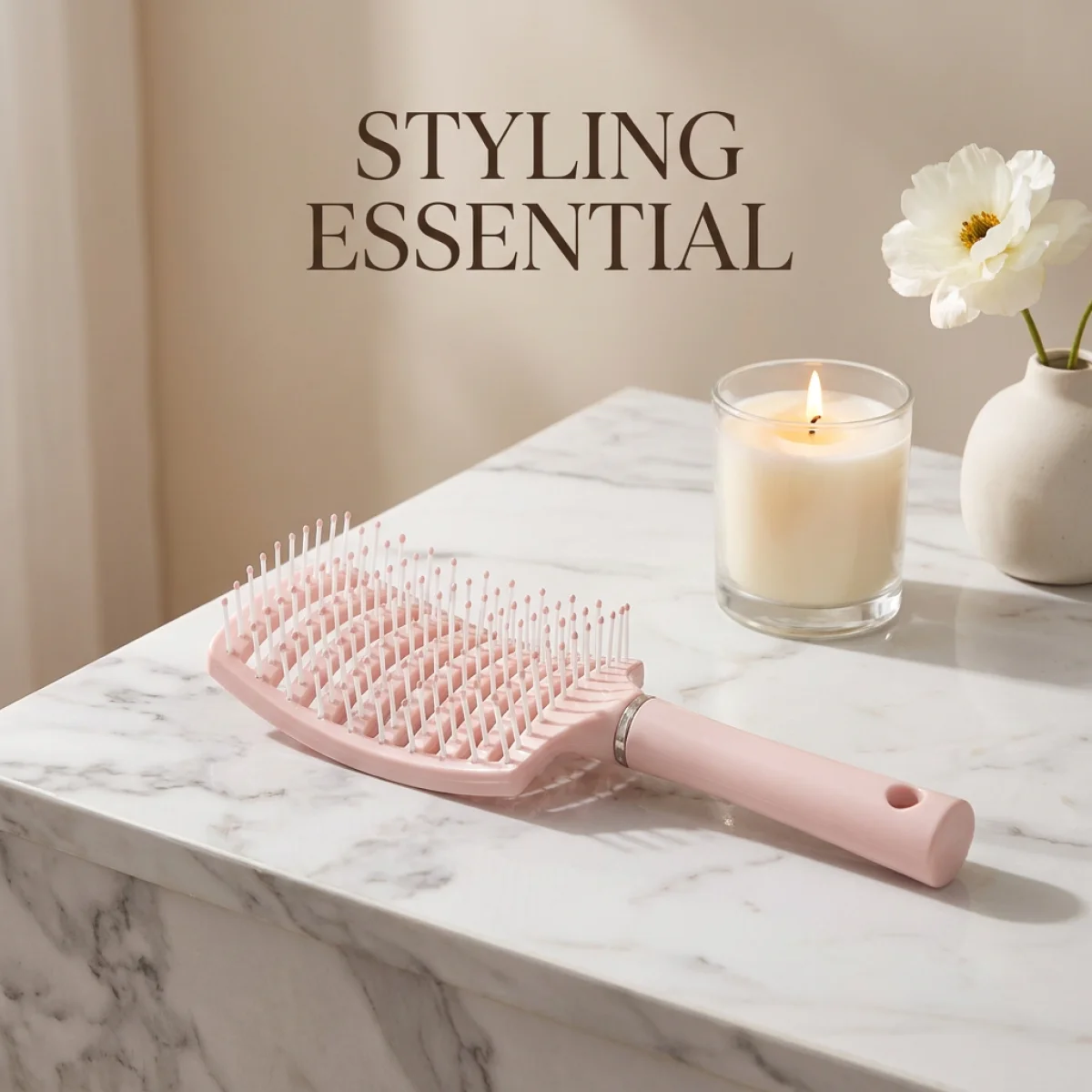 Fluffy Comb  Wide Tooth Hairbrush with Hollow Shape, Deep Penetration Without Pulling, Prevents Static & Tangles