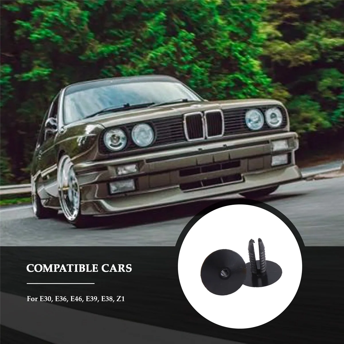 برشام تثبيت مصد بلاستيكي ، مشبك تشذيب الجسم ، BMW E30 ، E36 ، E46 ، E39 ، E38 ، 30