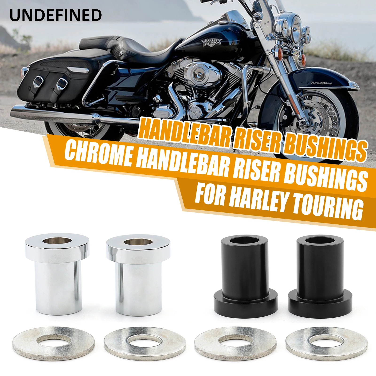 Motorcycle Handlebar Riser Bushings For Harley Touring Road King Electra Sport Glide Street Tri Glide FXBB FLTR FLSB FLHT FXFBS