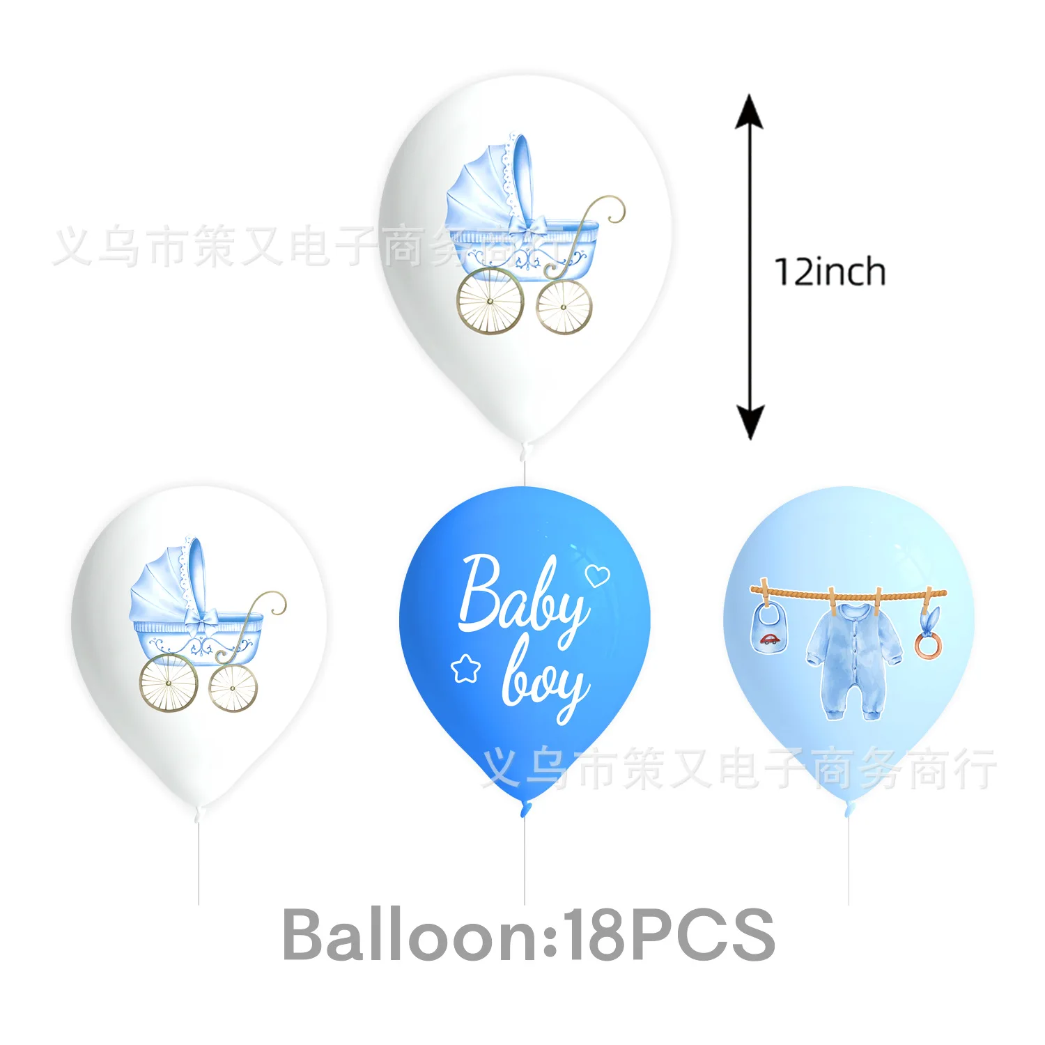 Blaue Babyparty-Luftschlangen zum Aufhängen, Wirbel, Girlanden, Dekorationen, Baby-Jungen-Banner, Baby-Gender-Reveal, Party-Dekorationszubehör – Detail 5