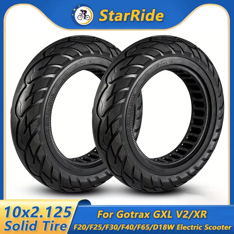 10x2,125 schlauchlose Vollreifen für Gotrax GXL V2/XR Xiaomi Pro 2/M365/1S/F20/F25/F30/F40/F65/D18W/D28U/D38U Ersatzteil