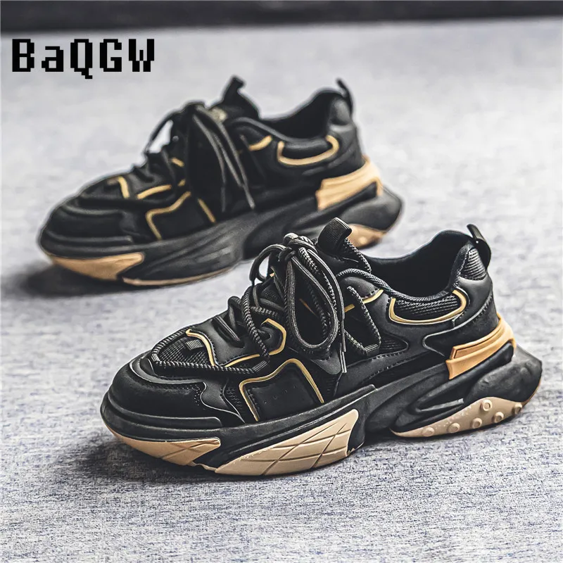 

Men's Luxury Design Casual Sneakers for Men Thick Sole Chunky Sneakers Platform Trend Walking Sports Shoes Chaussure Homme